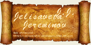 Jelisaveta Jereminov vizit kartica
